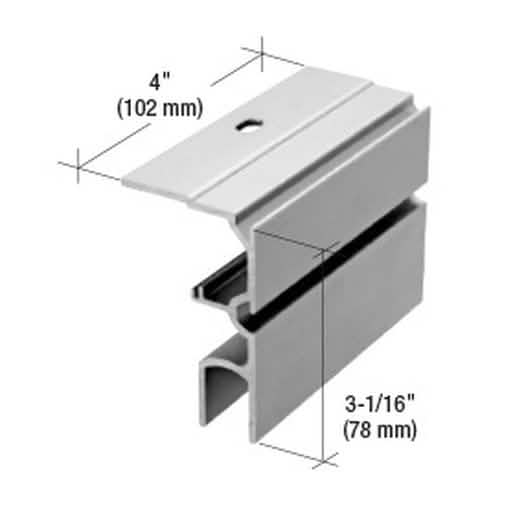 CRL70 Series 4" Slider Track Adaptor for Fixed Panels - Durable and Easy Installation
