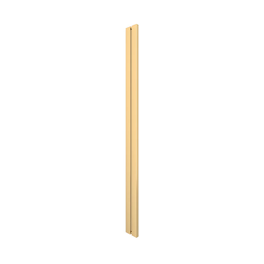 HPH481SB I-Style slim square stainless steel shower door pull, satin brass finish, back-to-back mount for 3/8" glass.