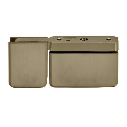 Brushed bronze Prima Series beveled brass pivot hinge for 8-10mm tempered glass shower door (SKU: PPH07BBRZ)