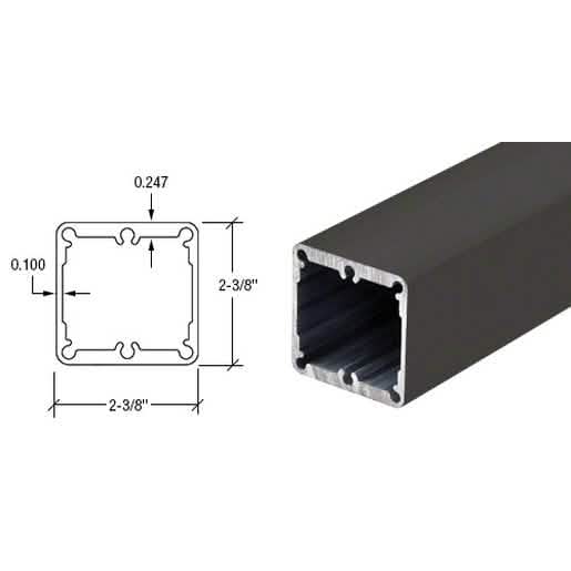 CRL Matte Bronze 241" Post Tubing, Heavy-Duty for Durable Construction and Stylish Design