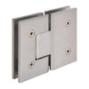 Brushed chrome Vienna glass-to-glass shower hinge V1E180BCH, brass, fits 3/8"-1/2" tempered glass.