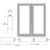 CRL-U.S. Aluminum Clear Anodized 550W Offset Stile Custom Door Pair