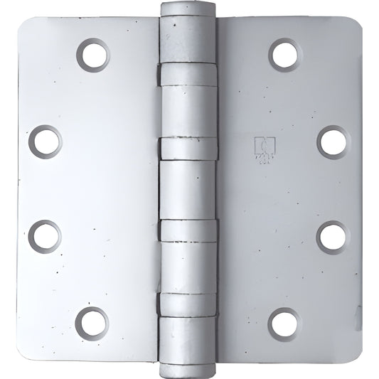 Satin chrome 4-1/2x4 in. ball-bearing 5-knuckle door hinge, non-removable pin, SKU BB55NRPA