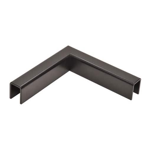 CRL Matte Black 90° Corner for 11 Gauge Low Profile Cap Railings - Sleek Design
