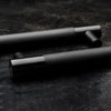 Black stainless Latitude 34 double-sided mounted cylindrical posts with connecting rod, 48in overall (LAT34LP48BLS)