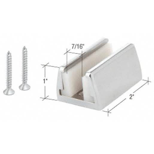 CRL Polished Chrome Hydroslide Sliding Door Floor Guide Kit, sleek and durable design