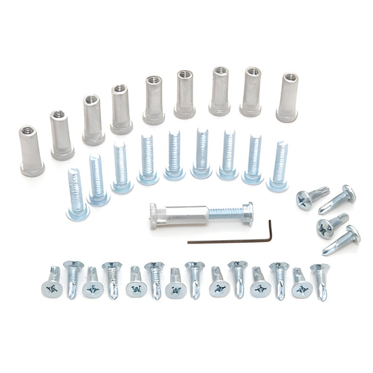 RSP200A aluminum replacement screw pack for CRL 200/250 series continuous geared hinges - 20 pieces with pins and hex key