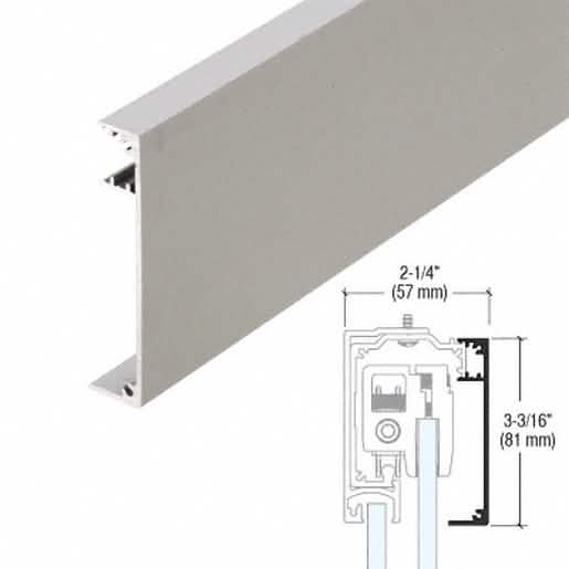 CRL285 Satin Anodized Fixed Panel Adapter Cover for 1/2" Glass, 118" - Sleek and Durable