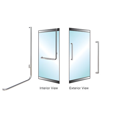 CRL-Blumcraft® Brushed Stainless Right-Hand Dummy Door Handle