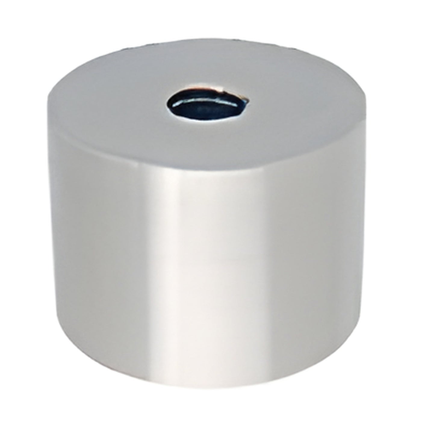 2in brushed stainless clad aluminum standoff base (ACSB2112BS), 3/8 16 threaded, for interior mounting