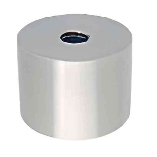 2in brushed stainless clad aluminum standoff base (ACSB2112BS), 3/8 16 threaded, for interior mounting