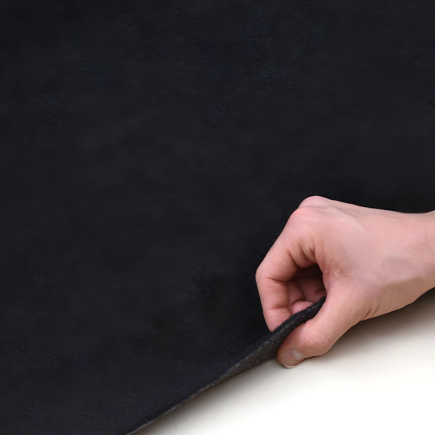 Black glass cutting carpet roll CPT12X15 - 12' wide x 15' long, abrasion-resistant Dilour surface for glass work.