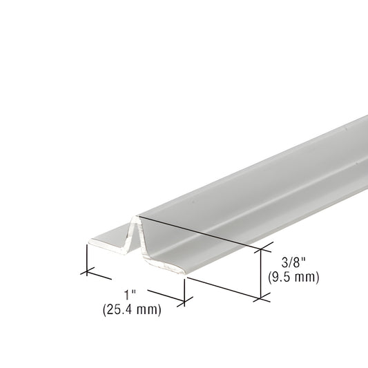 Aluminum satin-anodized sliding screen door extrusion (SKU 3606A), 1" wide x 3/8" high profile, 144" length.