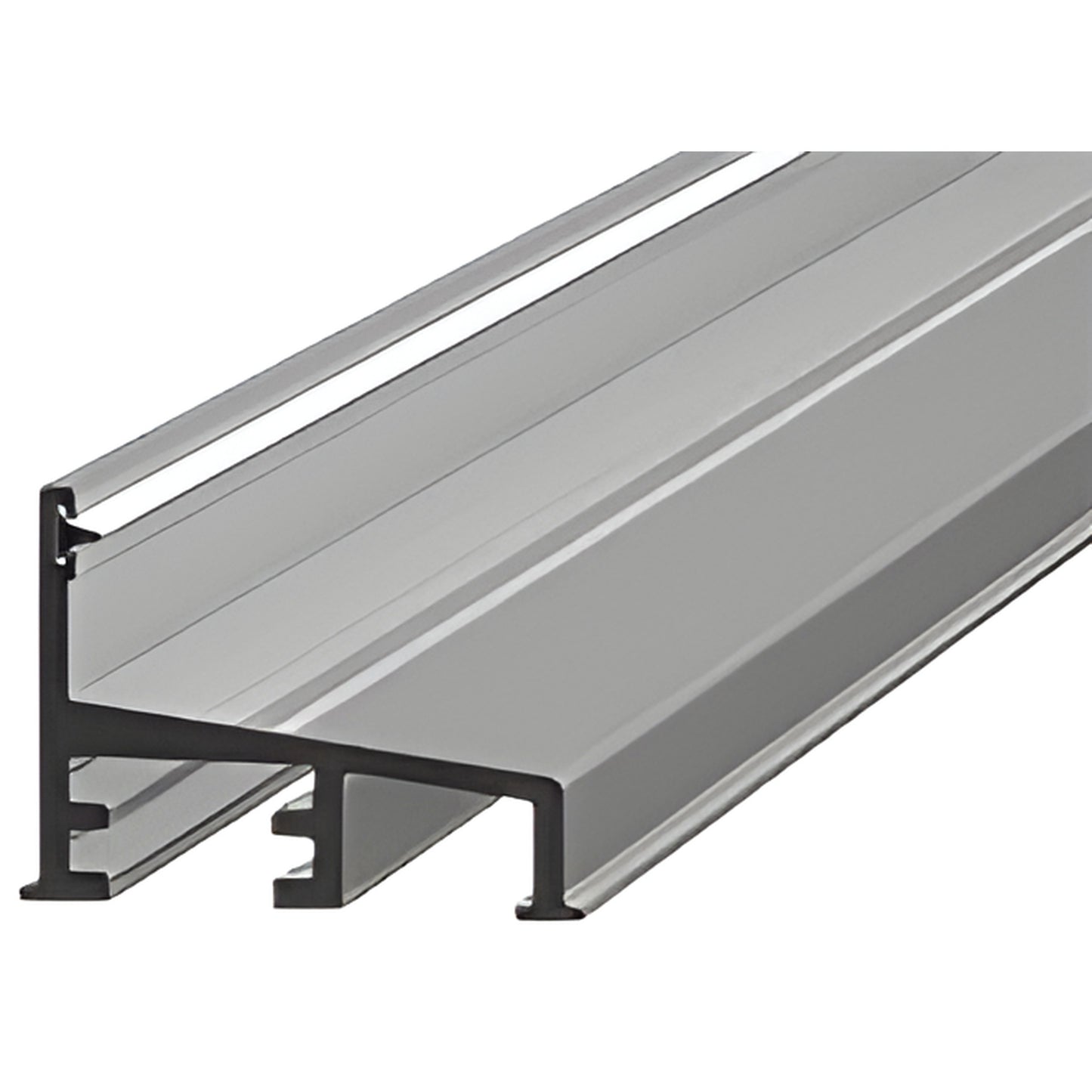 DK63BN brushed nickel aluminum bottom sill extrusion for frameless shower doors, 72 in.