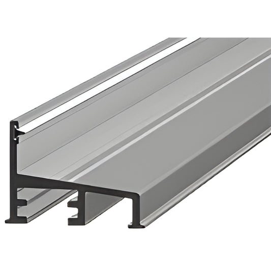 DK63BN brushed nickel aluminum bottom sill extrusion for frameless shower doors, 72 in.