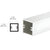 CRL Brite Anodized 1-1/8" Aluminum Square Tubing for Partition Posts