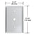 CRL Clear 3/8" Glass Mirror Mounting Plate for TV/Cable