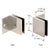 CRL Polished Nickel Fixed Square Glass Clamp (Small Leg)