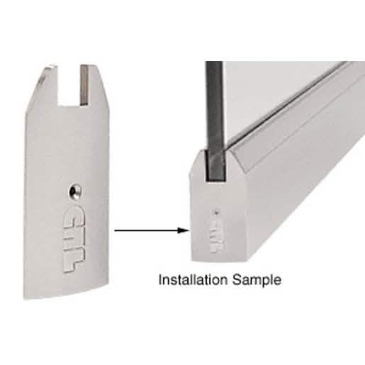 CRL Brushed Stainless 4" Tapered End Cap for Wedge-Lock® Rails & 3/4" Glass.