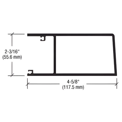 CRL-U.S. Aluminum Beveled Stile 1-5/16in Glass, 21ft Clear Anodized