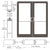 CRL-U.S. Series 400 Bronze Offset Pivot Entrance Doors Black Anodized