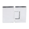 MEL180CH polished chrome square 180 glass-to-glass shower hinge, solid brass, inset gasket, for 8-12mm tempered glass