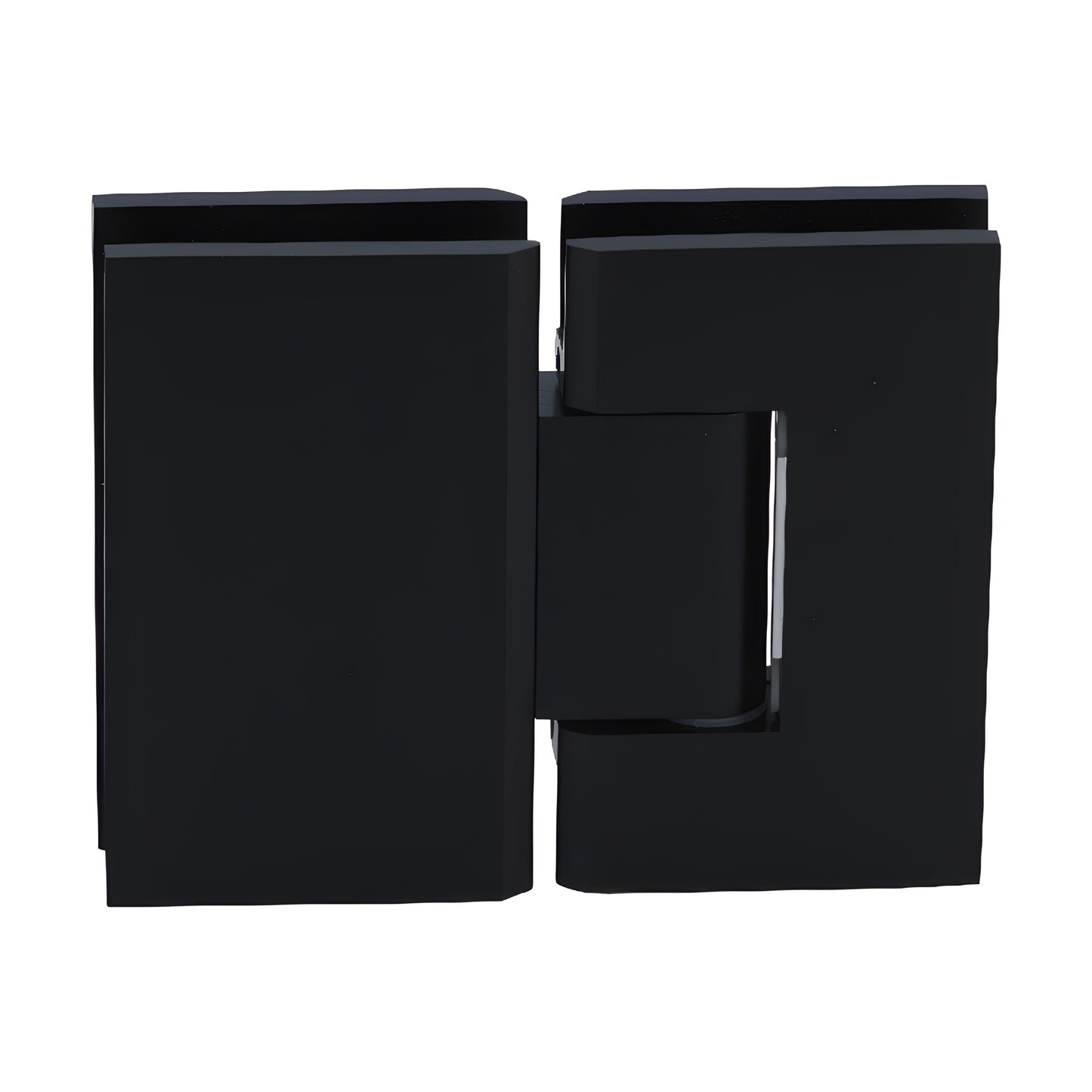 GEN1800RB Geneva glass-to-glass shower hinge, oil rubbed bronze brass finish, square profile, 180 self-centering.