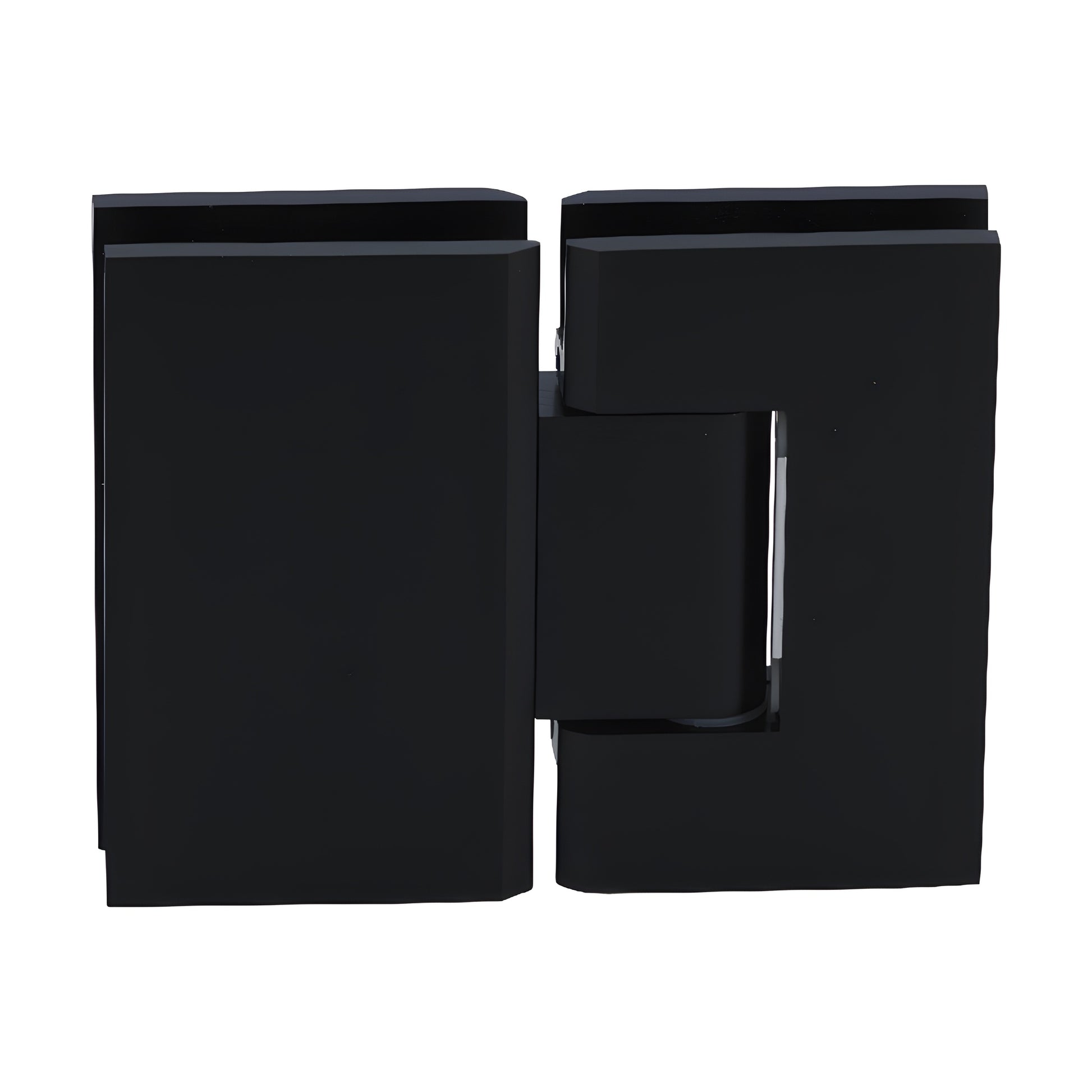 GEN1800RB Geneva glass-to-glass shower hinge, oil rubbed bronze brass finish, square profile, 180 self-centering.