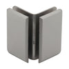 P1090BN brushed nickel 90 glass-to-glass clamp, solid brass with beveled edges, fits 8-12mm glass.