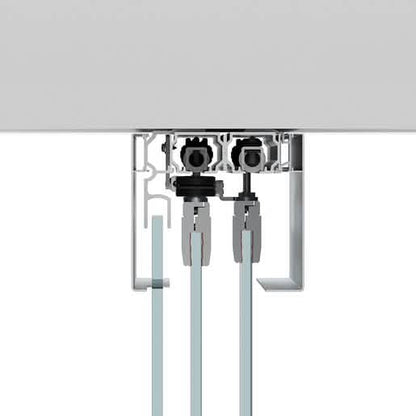 CRL50 Series Two Panel Telescoping Kit - Left Stacking, Ceiling Mount, Fixed Panel.