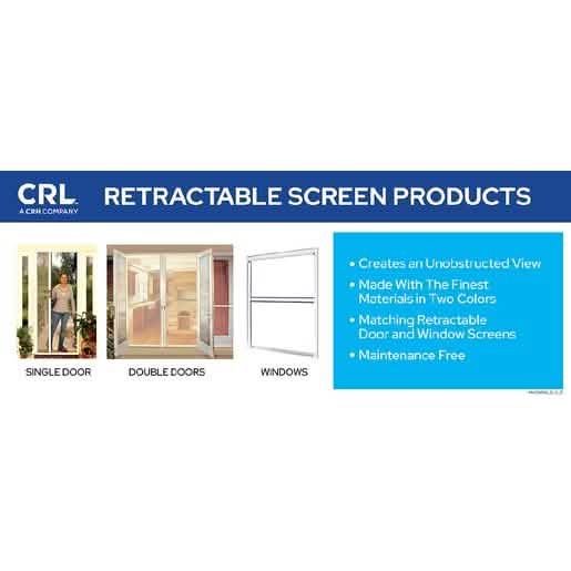 "CRL Euro Retractable Screen Header Sign Replacement - 6x15 inches, durable and efficient.