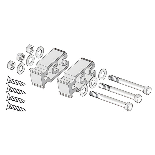 AP468 mill-finish BW3250 blast-resistant accessory kit: two aluminum clamp blocks with bolts, screws, nuts, washers.