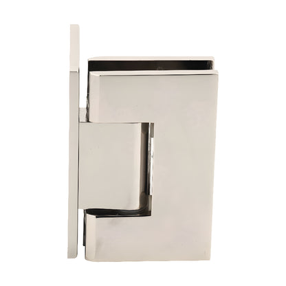 GEN544PN Geneva polished nickel wall-mount shower hinge, solid brass, 5 pre-set, for 8-12mm tempered glass.