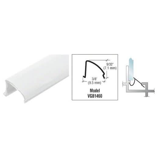 CRL White Snap-In Vinyl Glazing Bead - Durable, Easy-to-Install Window Trim Solution