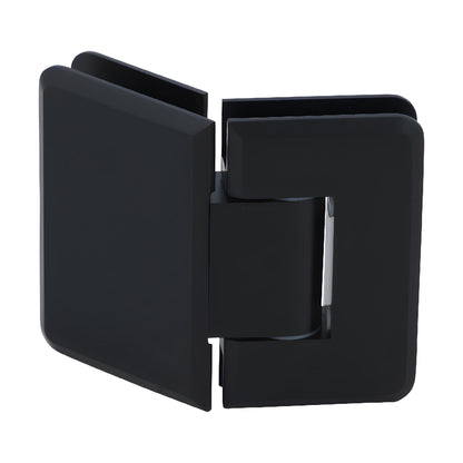 P1N3450RB oil rubbed bronze adjustable glass to glass shower hinge, beveled brass Pinnacle series, 135 option