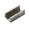 HYD08BN Hydroslide brushed nickel brass guide for sliding shower door, U-shaped track accepts HYD98 bottom sweep