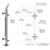 CRL P2 Series Polished Stainless Steel 180° Center Post Railing Kit