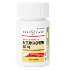 Acetaminophen Caplets, Extra -Strength, 500 mg- 100/Bottle