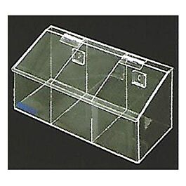 Acrylic 3 Compartment Bin, Top Opening, 16x7.5x6- 1 Each