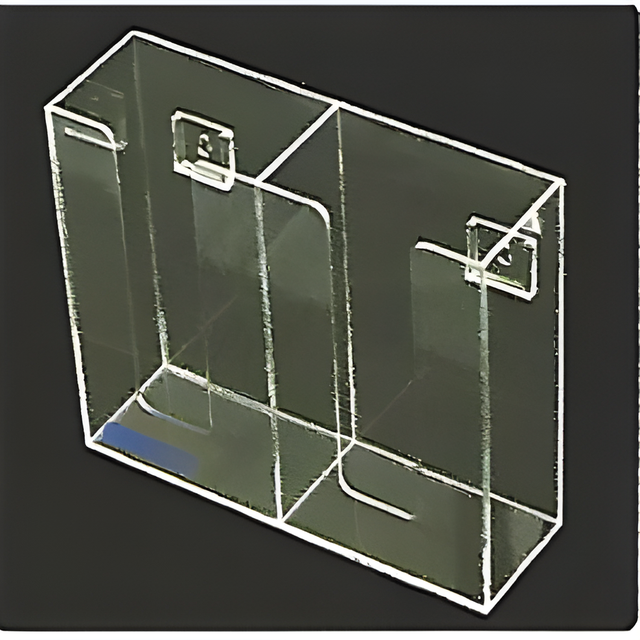 Acrylic Glove Dispenser, 2 Boxes- 11.5x10.5x3.5