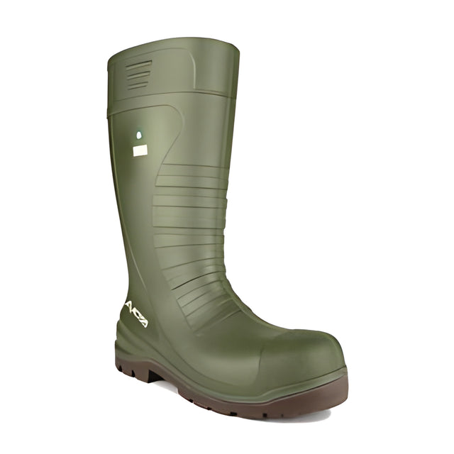 Acton, All Terrain, Steel toe, Waterproof, PU, Green, Size 14 – Pair