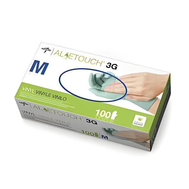 Aloetouch Synthetic Exam Gloves, PF, Large – 100/Box