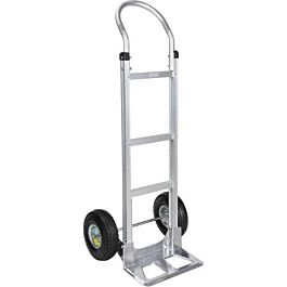 Aluminum Hand Truck, Pneumatic Wheels, Continuous Handle- 1 Ea