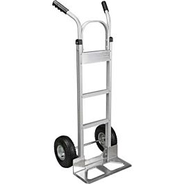Aluminum Hand Truck, Pneumatic Wheels, Dual Handle- 1 Ea