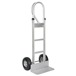 Aluminum Hand Truck, Pneumatic Wheels, P-Handle- 1 Ea
