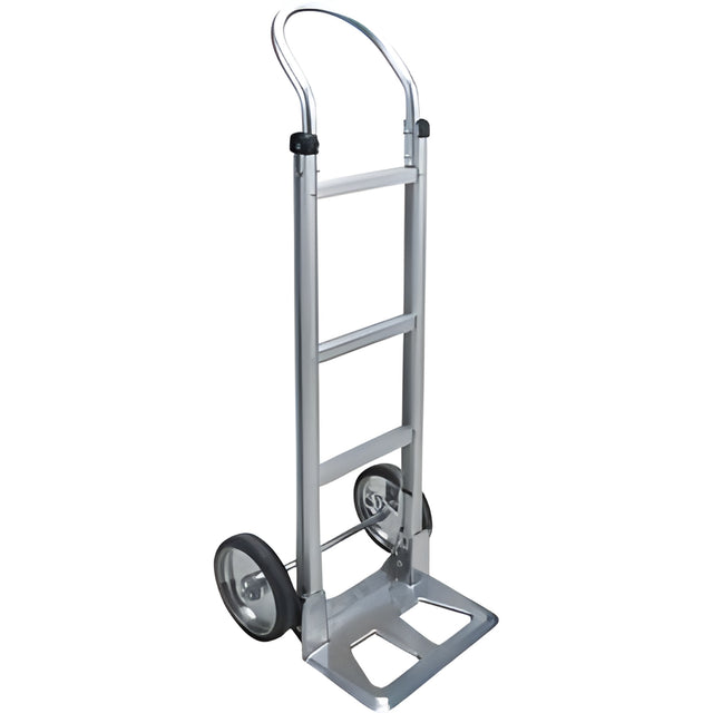 Aluminum Hand Truck, Rubber Wheels, Continuous Handle- 1 Ea