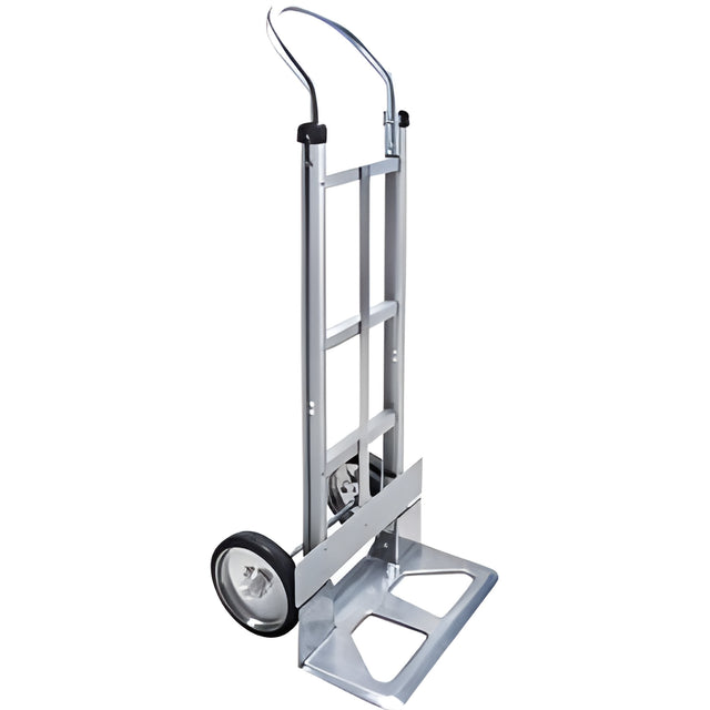 Aluminum Hand Truck, Rubber Wheels, Continuous Handle- 1 Ea