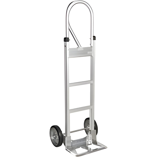 Aluminum Hand Truck, Rubber Wheels, P-Handle- 1 Ea