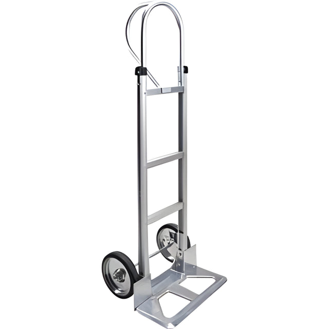 Aluminum Hand Truck, Rubber Wheels, P-Handle- 1 Ea