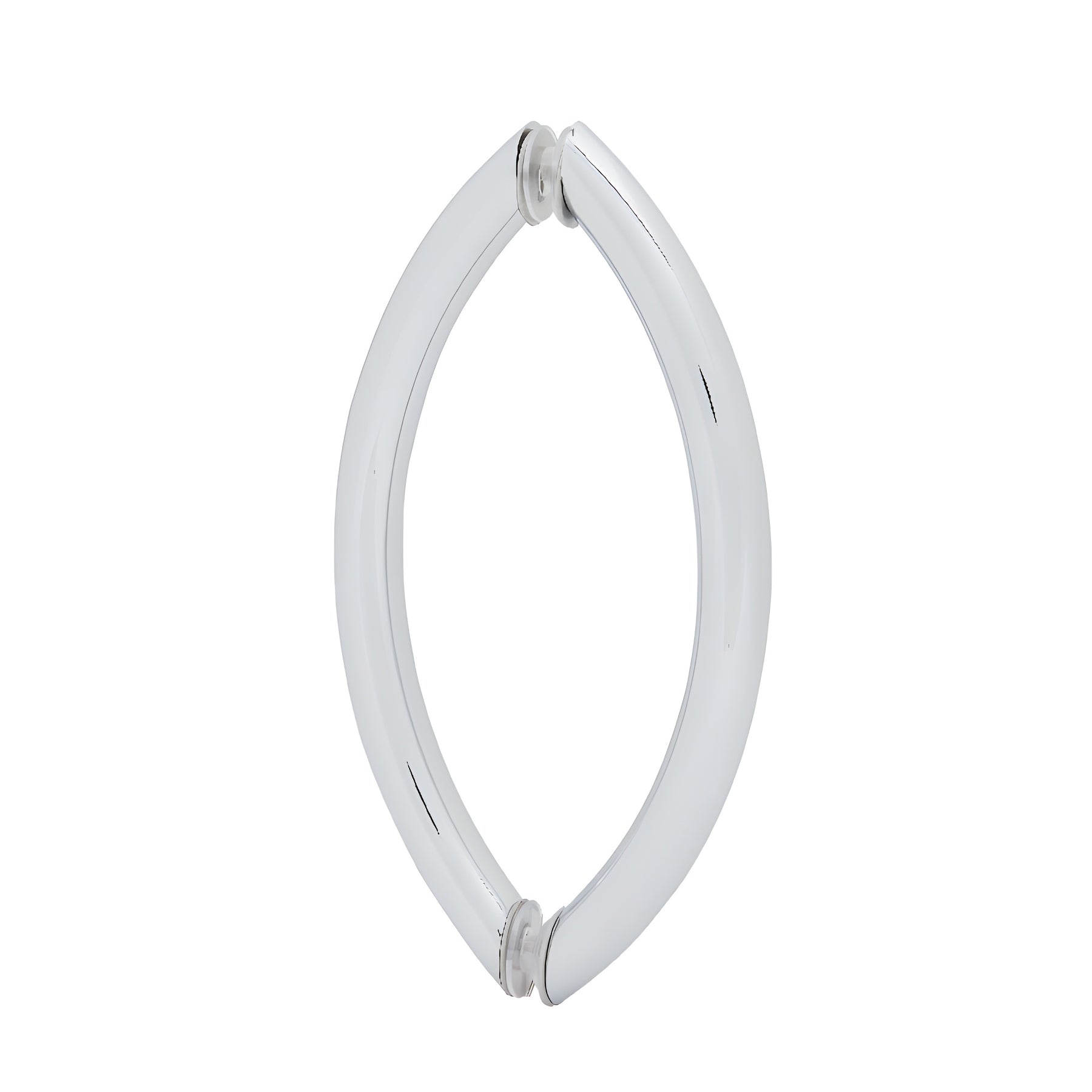 CRL Polished Chrome 8" Crescent Style Back-to-Back Pull Handles Without Metal Washers